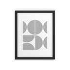 Mid Century Modern Grey Square Framed Art Print Gallery Image 6