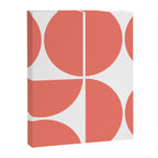 Mid Century Modern Living Coral Square Canvas Print Gallery Image 8