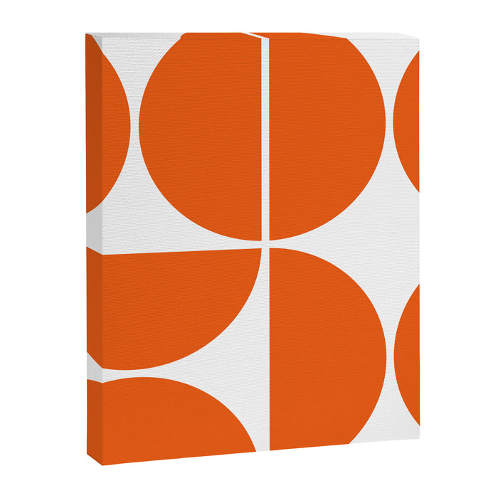 Mid Century Modern Orange Square Canvas Print Gallery Image 1