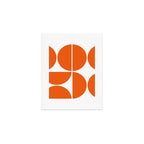 Mid Century Modern Orange Square Art Print Gallery Image 1