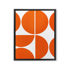 Mid Century Modern Orange Square Framed Canvas Print Gallery Image 8