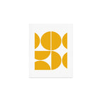 Mid Century Modern Yellow Square Art Print Gallery Image 1