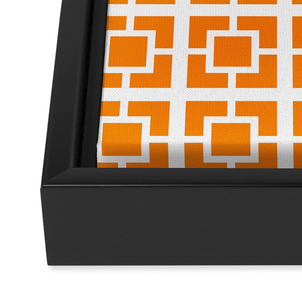 Mid Century Pattern 01C Framed Canvas Print Gallery Image 3