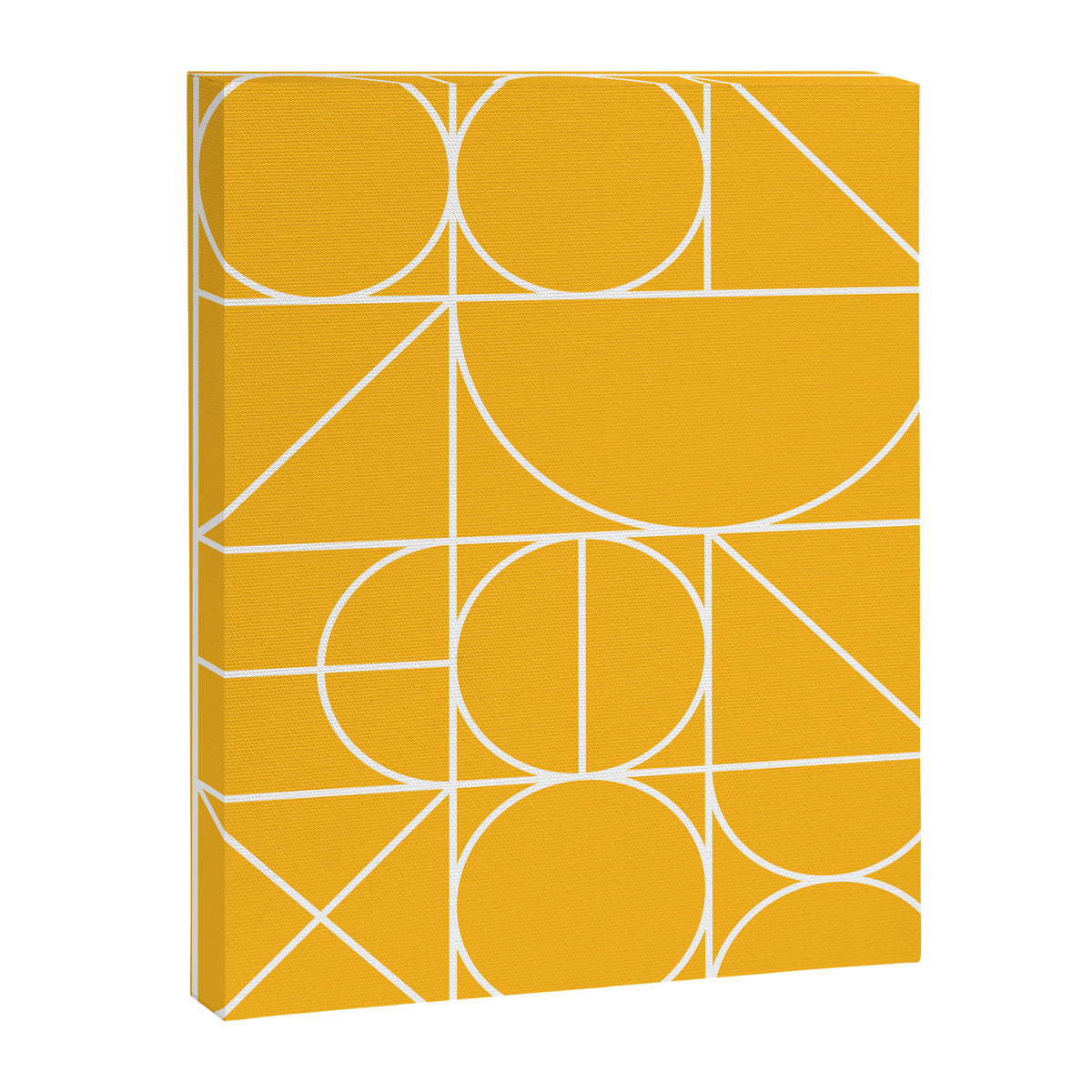 Modern Geometric 77 Yellow Canvas Print Gallery Image 8