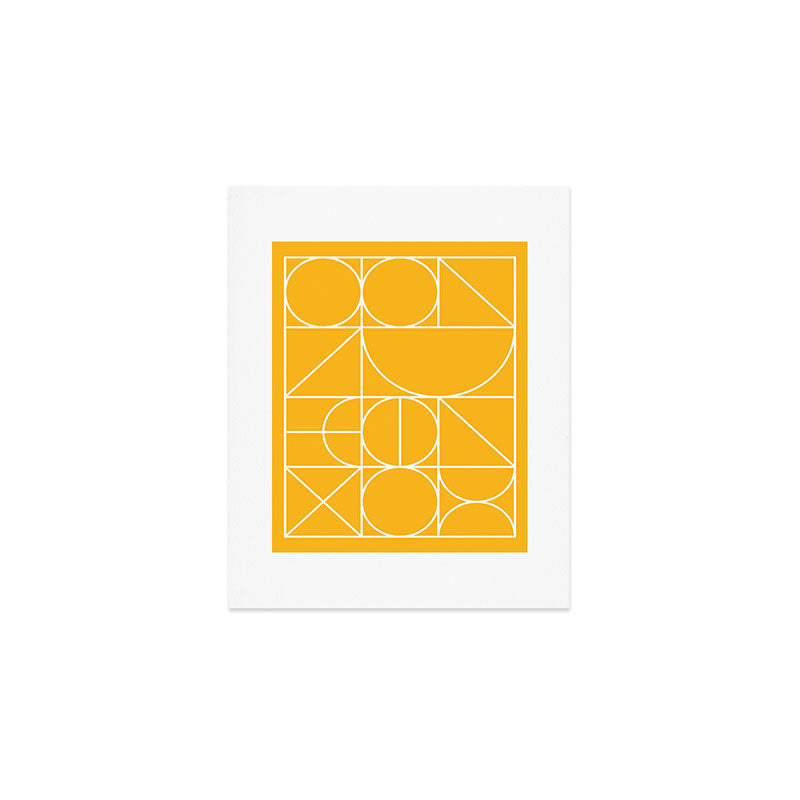 Modern Geometric 77 Yellow Art Print Gallery Image 1