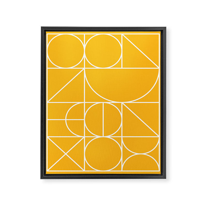 Modern Geometric 77 Yellow Framed Canvas Print Gallery Image 8