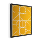 Modern Geometric 77 Yellow Framed Canvas Print Gallery Image 2