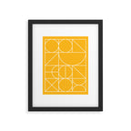Modern Geometric 77 Yellow Framed Art Print Gallery Image 6