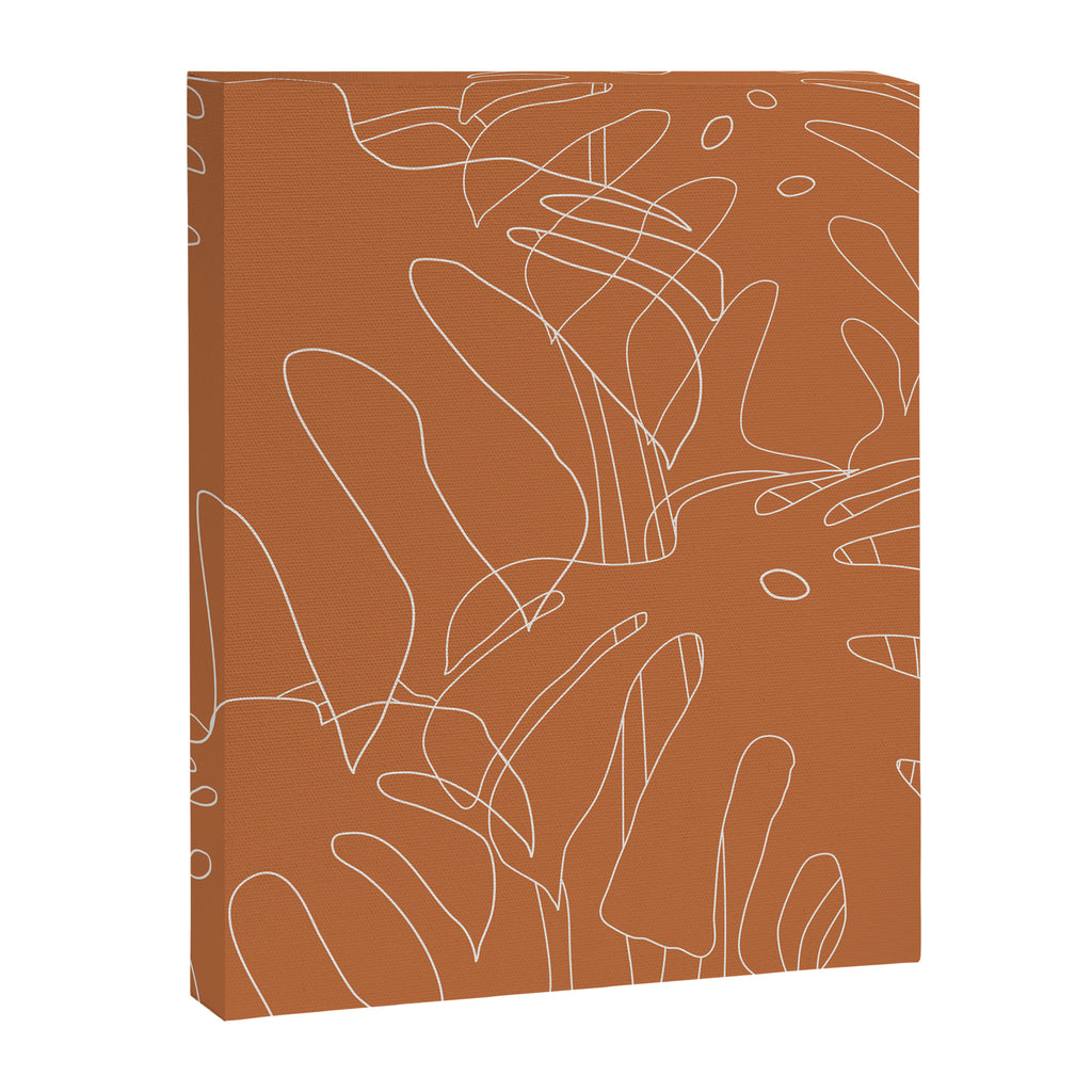 Monstera No2 Burnt Orange Canvas Print Gallery Image 8