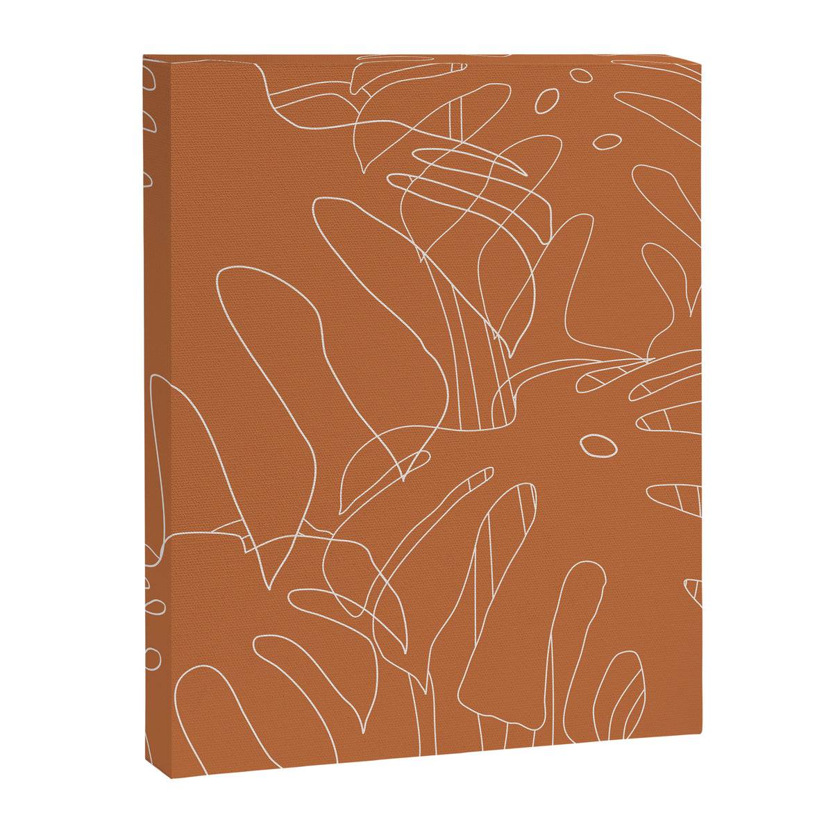 Monstera No2 Burnt Orange Canvas Print Gallery Image 8