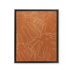 Monstera No2 Burnt Orange Framed Canvas Print Gallery Image 8