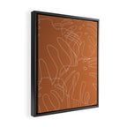 Monstera No2 Burnt Orange Framed Canvas Print Gallery Image 2