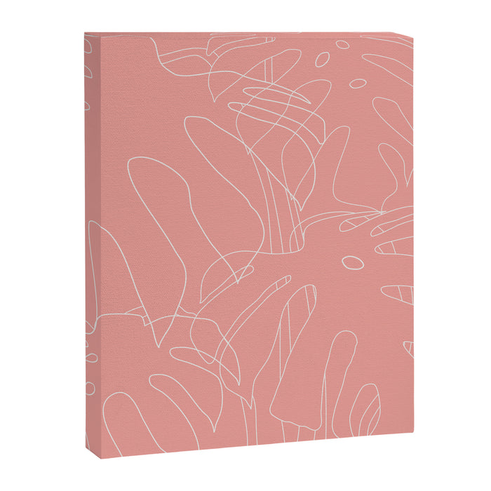 Monstera No2 Pink Canvas Print Gallery Image 1