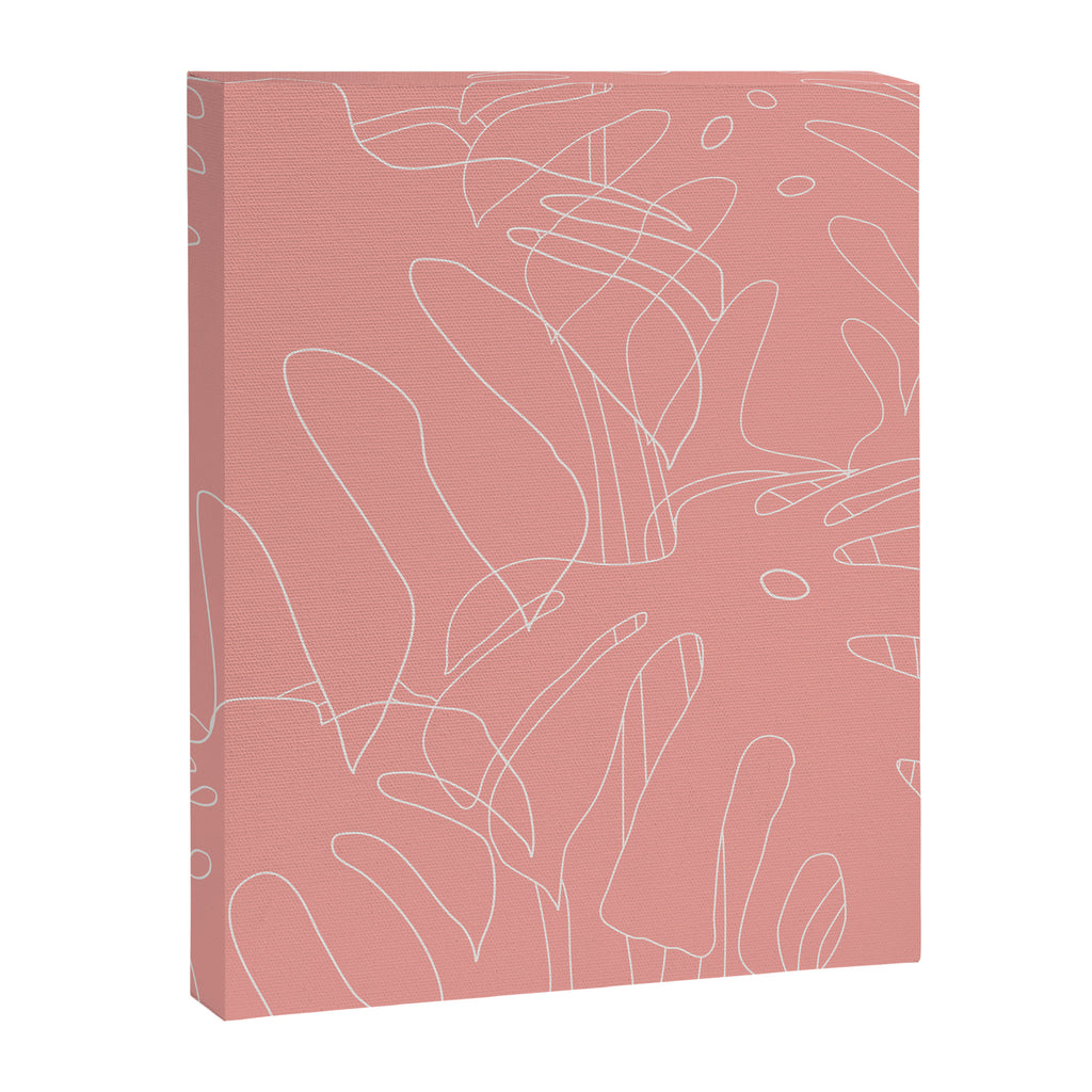 Monstera No2 Pink Canvas Print Gallery Image 8