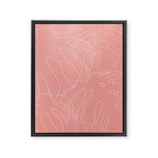 Monstera No2 Pink Framed Canvas Print Gallery Image 8