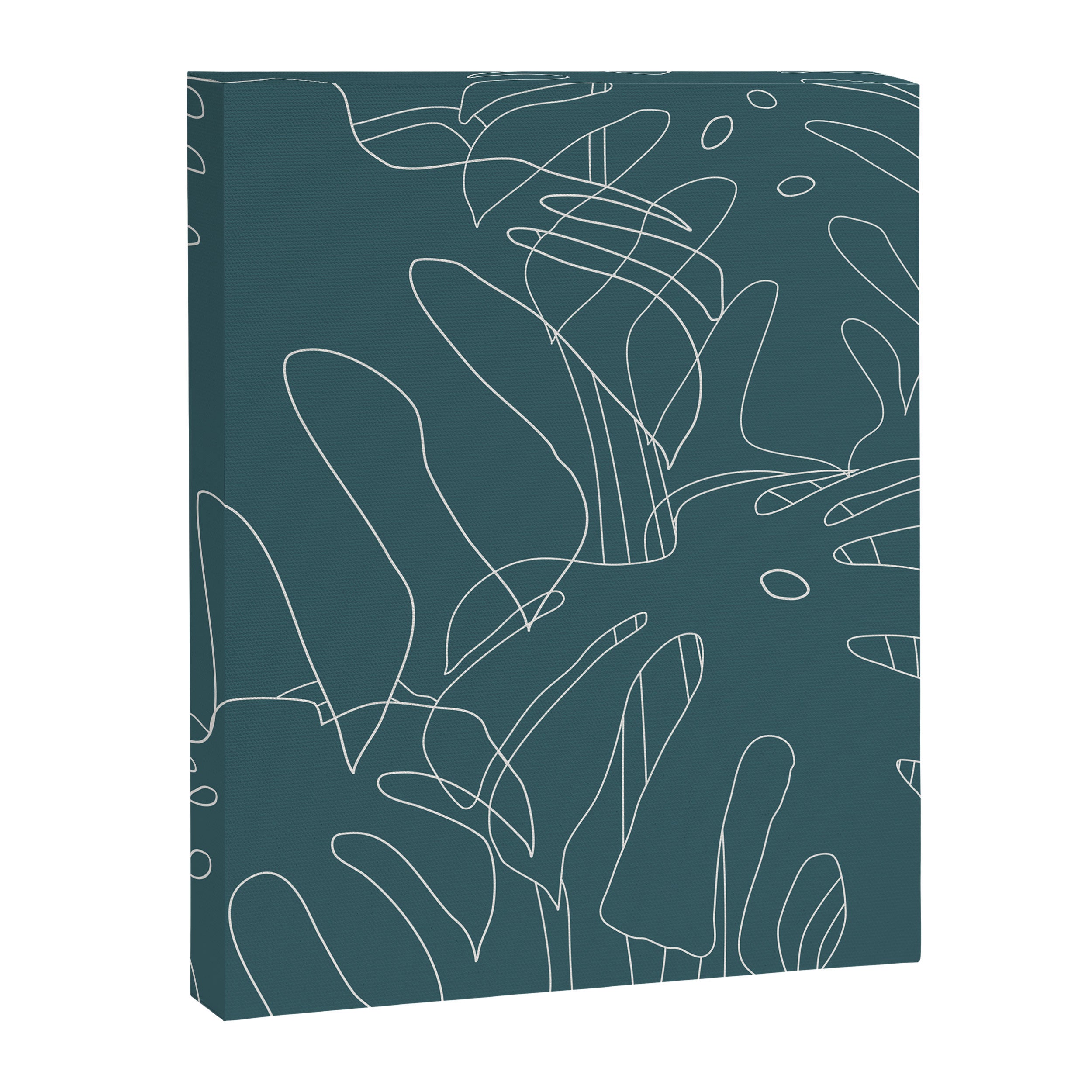 Monstera No2 Teal Canvas Print Gallery Image 8