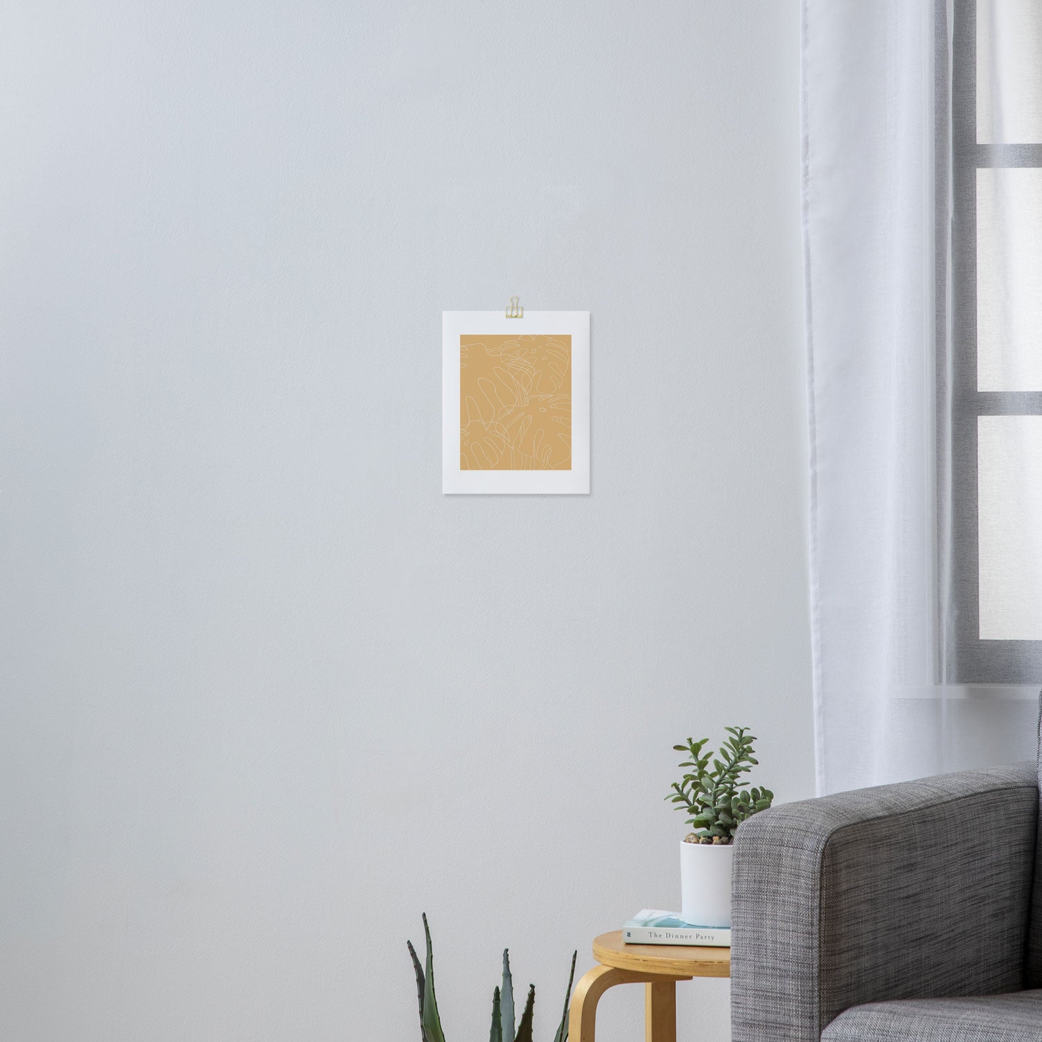 Monstera No2 Yellow Art Print Gallery Image 3