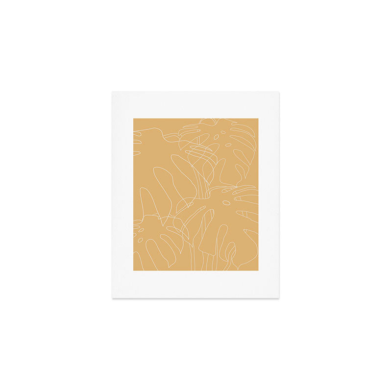 Monstera No2 Yellow Art Print Gallery Image 1