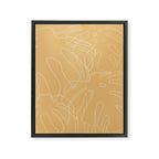Monstera No2 Yellow Framed Canvas Print Gallery Image 8