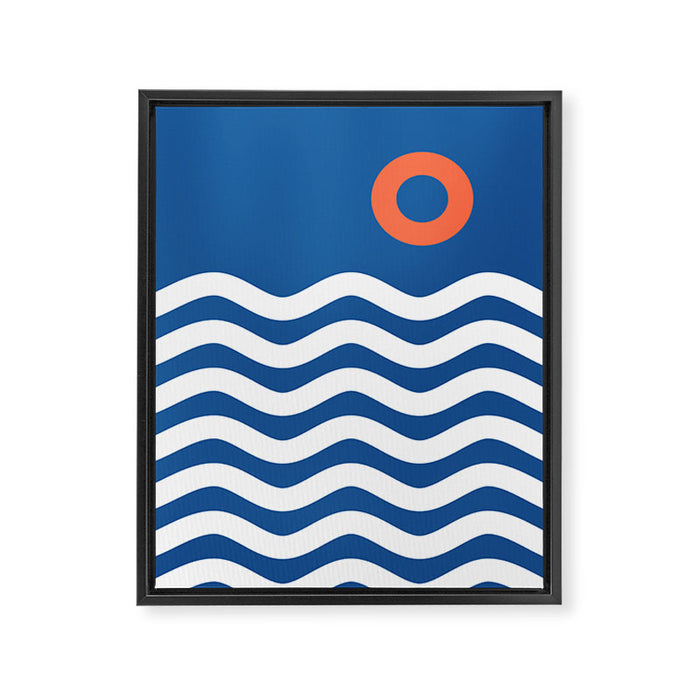 Nautical 03 Seascape Framed Canvas Print Gallery Image 1