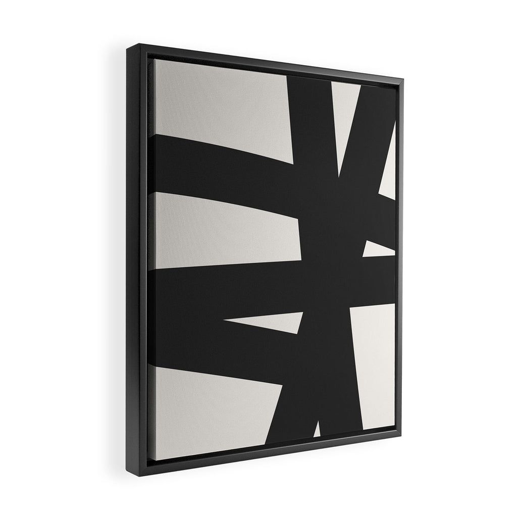 Neutral Abstract 1A Framed Canvas Print Gallery Image 2