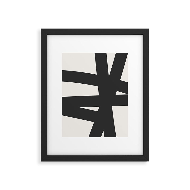 Neutral Abstract 1A Framed Art Print Gallery Image 4