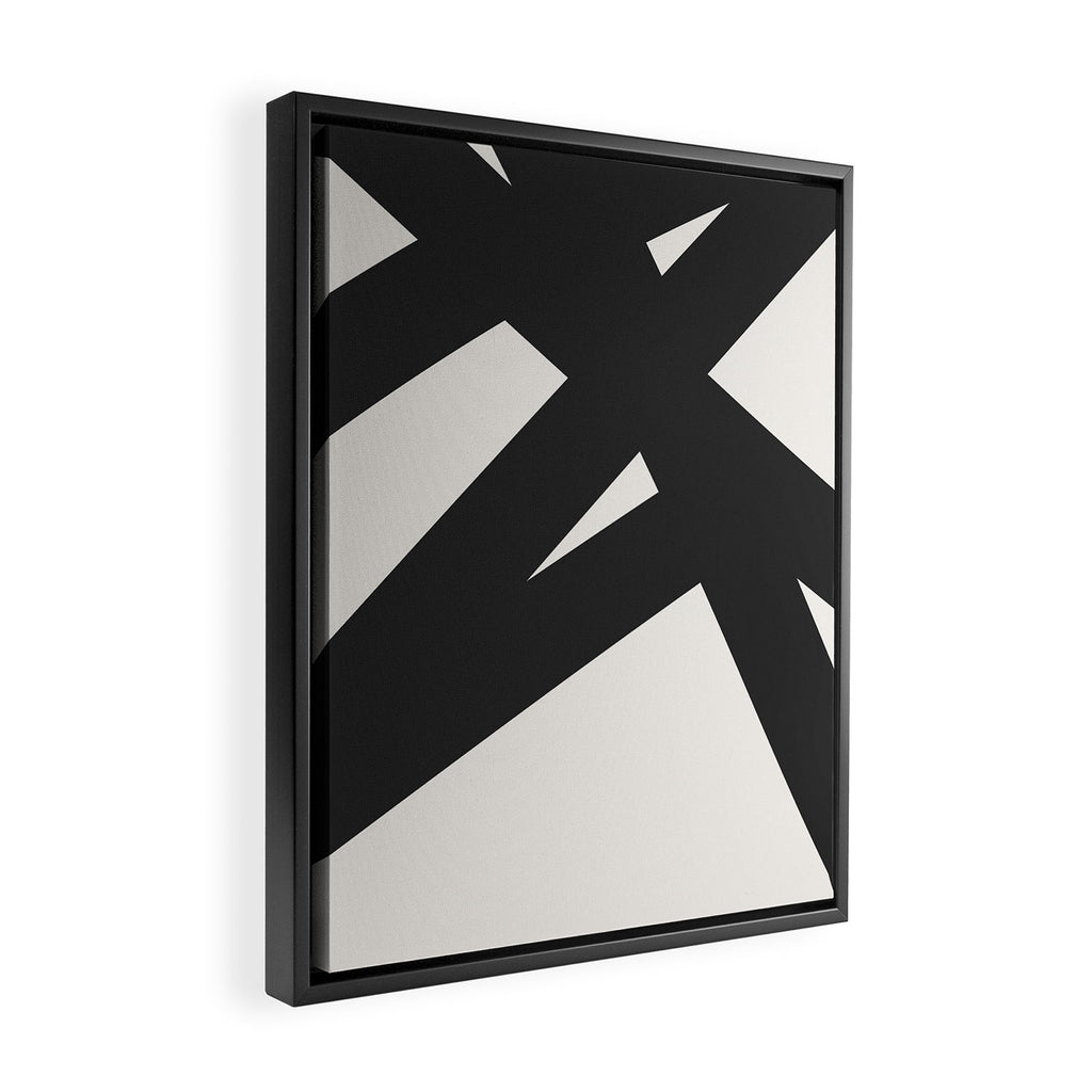 Neutral Abstract 1B Framed Canvas Print Gallery Image 2