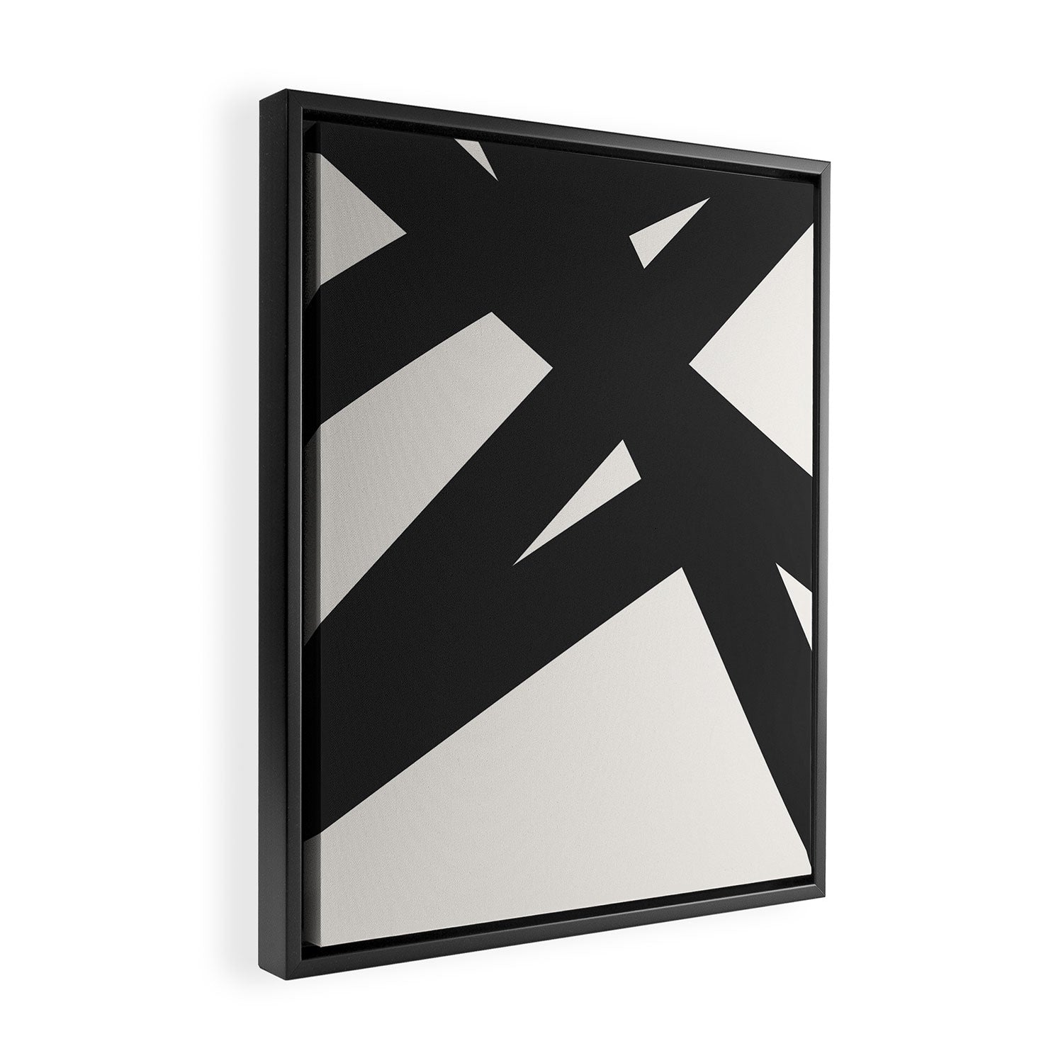 Neutral Abstract 1B Framed Canvas Print Gallery Image 2