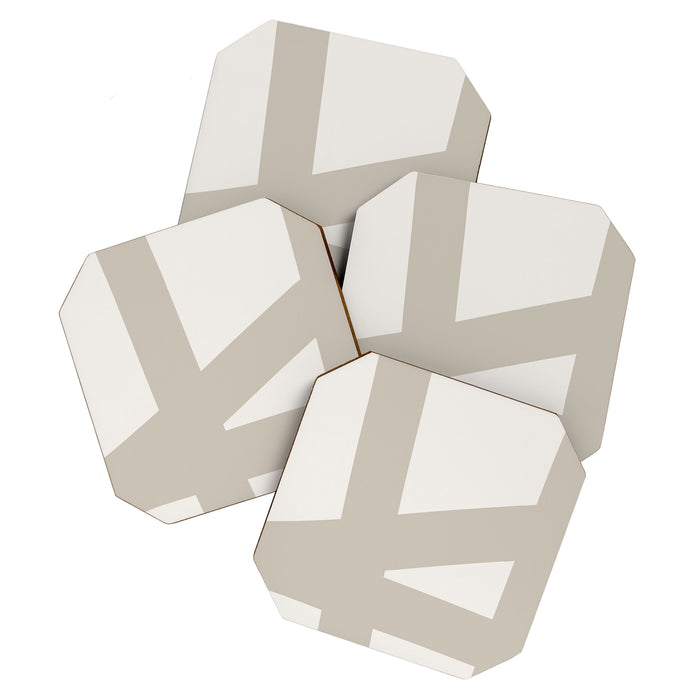 Neutral Abstract 3B Coaster Gallery Image 1