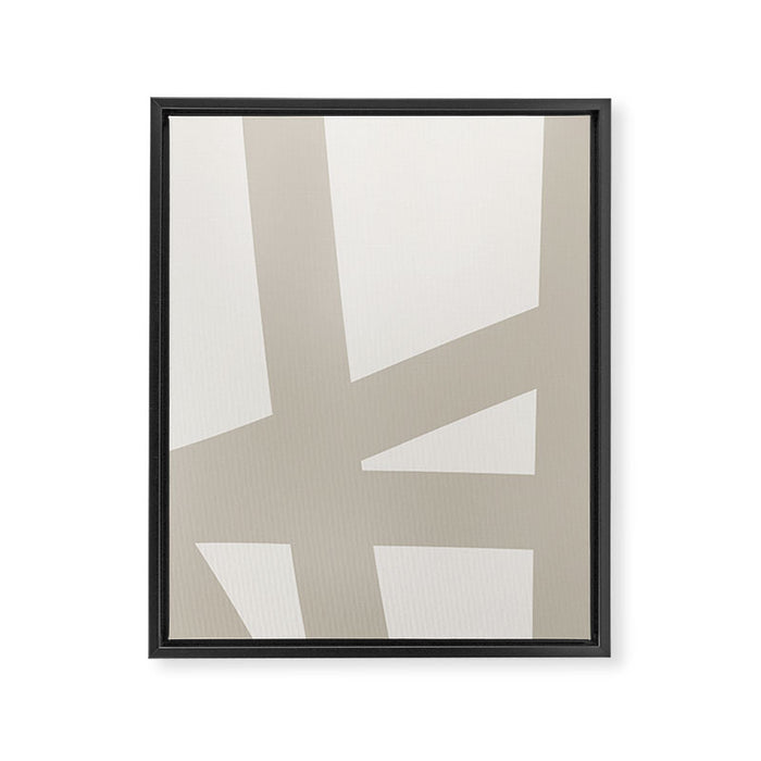 Neutral Abstract 3B Framed Canvas Print Gallery Image 1