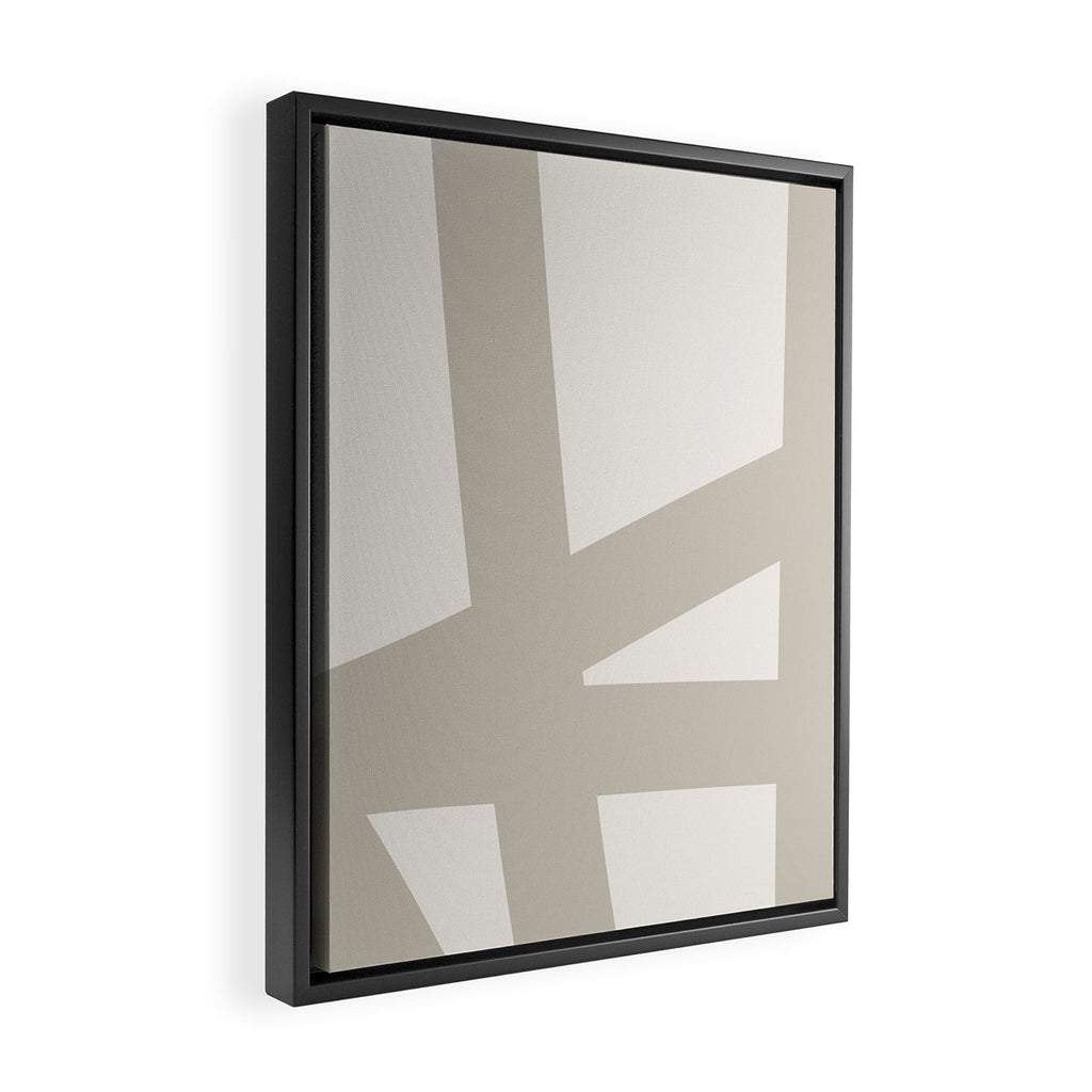 Neutral Abstract 3B Framed Canvas Print Gallery Image 2