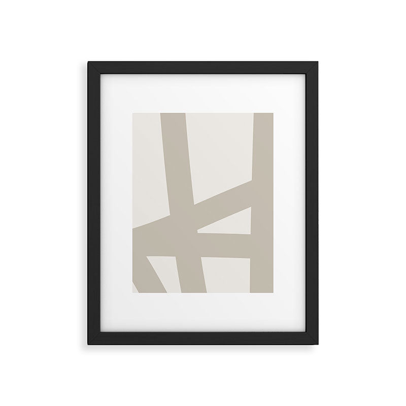Neutral Abstract 3B Framed Art Print Gallery Image 5