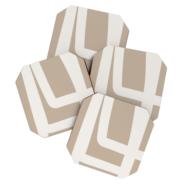Neutral Abstract 5A Coaster Gallery Image 1
