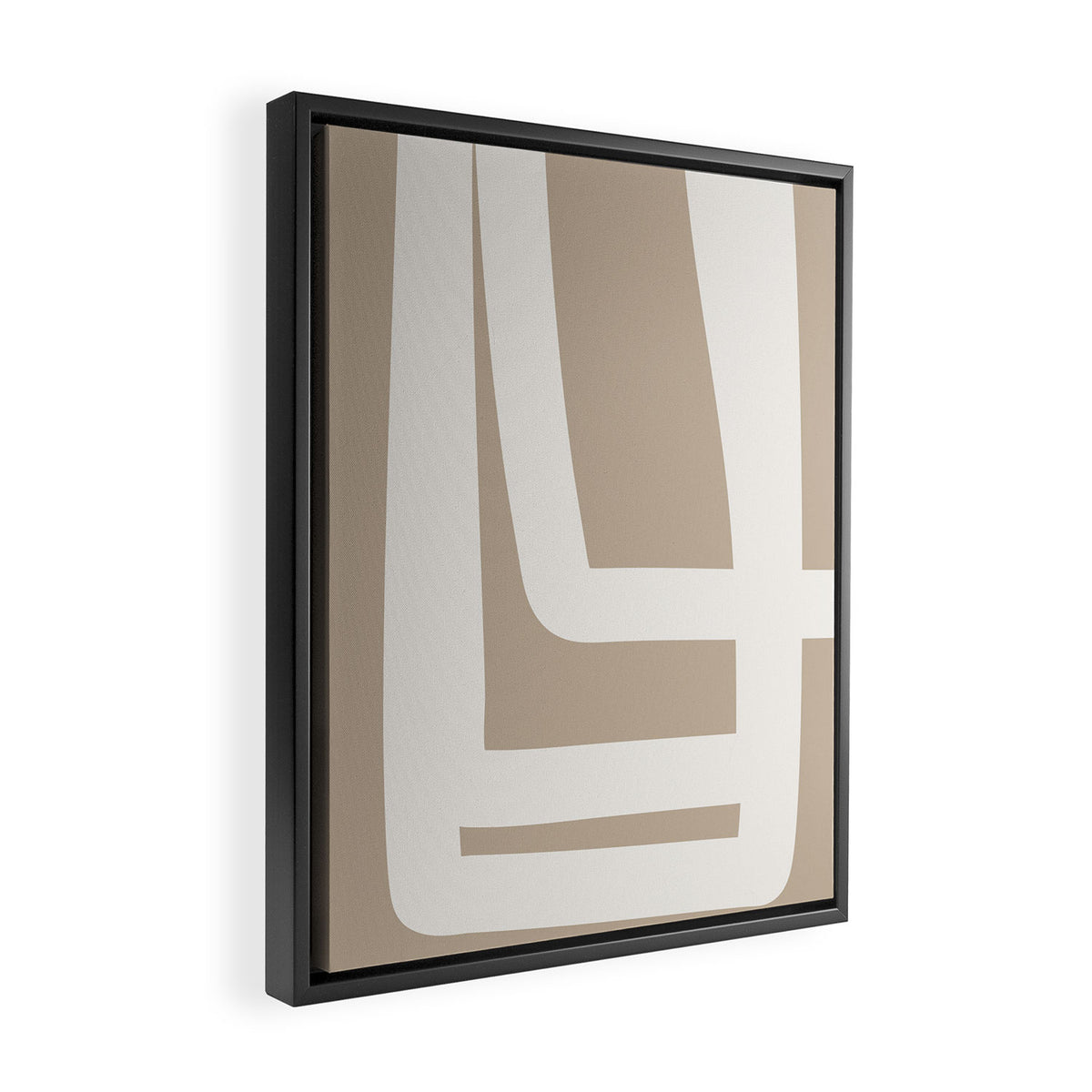 Neutral Abstract 5A Framed Canvas Print Gallery Image 2