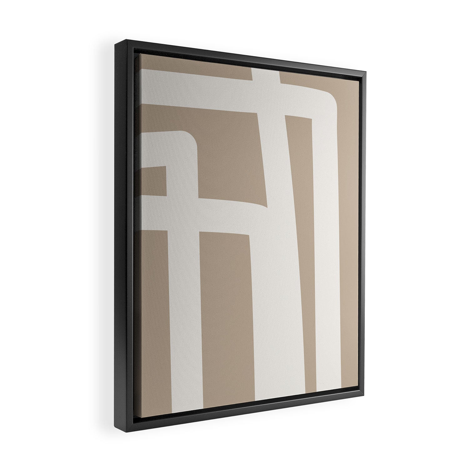 Neutral Abstract 5B Framed Canvas Print Gallery Image 2
