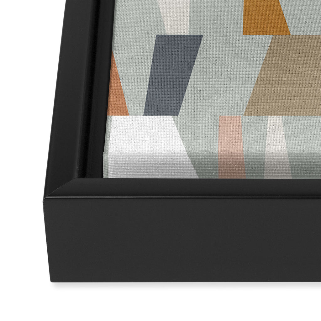 Neutral Geometric 01 Framed Canvas Print Gallery Image 3