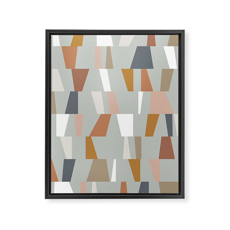 Neutral Geometric 01 Framed Canvas Print Gallery Image 6