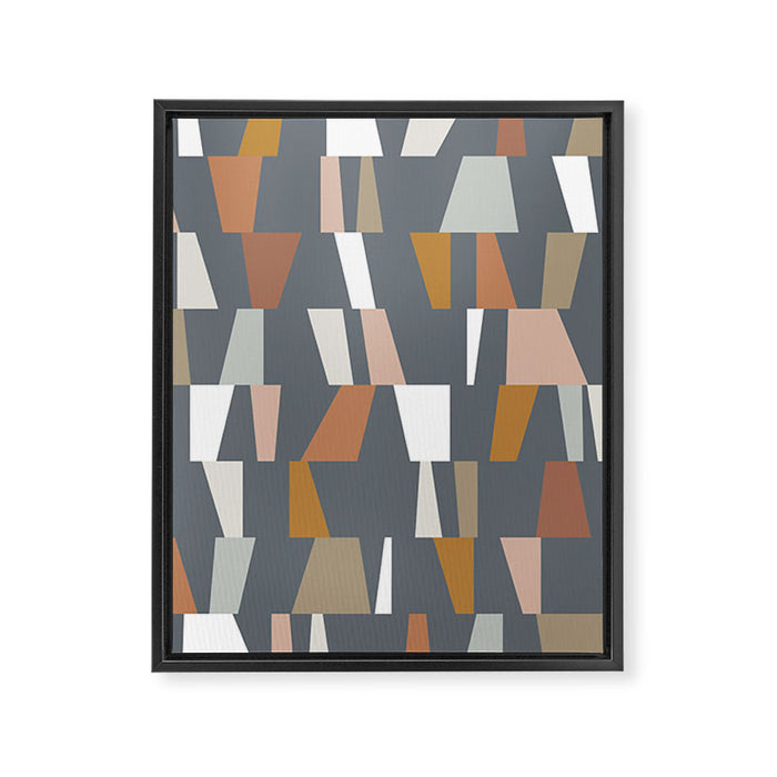 Neutral Geometric 02 Framed Canvas Print Gallery Image 1