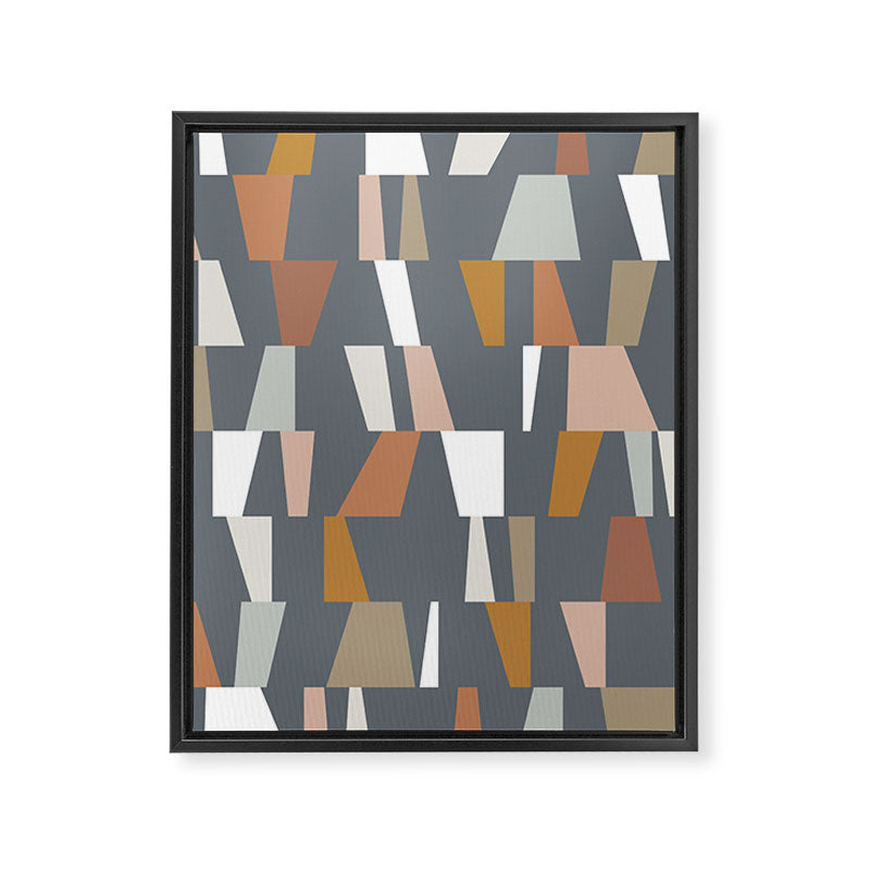 Neutral Geometric 02 Framed Canvas Print Gallery Image 6