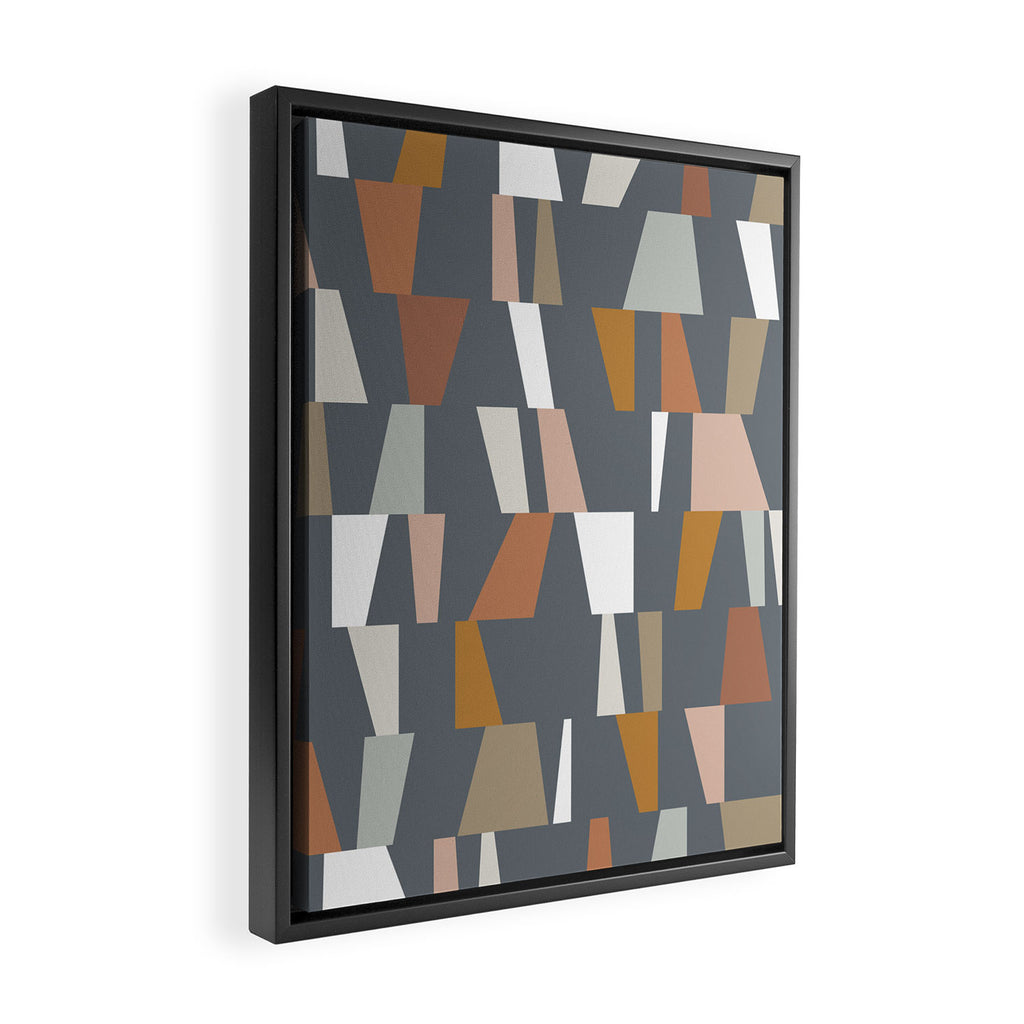 Neutral Geometric 02 Framed Canvas Print Gallery Image 2