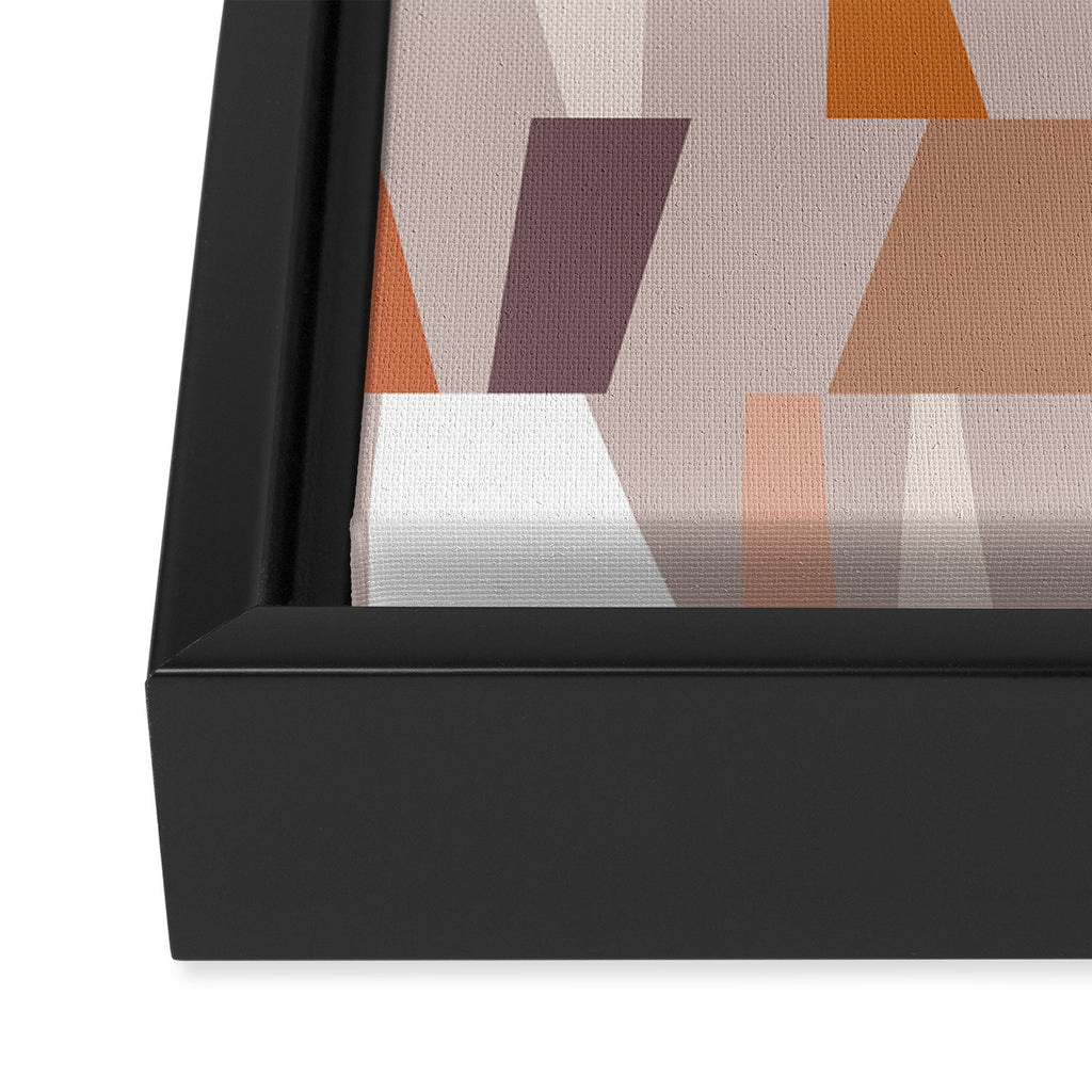 Neutral Geometric 03 Framed Canvas Print Gallery Image 3