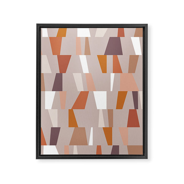 Neutral Geometric 03 Framed Canvas Print Gallery Image 1