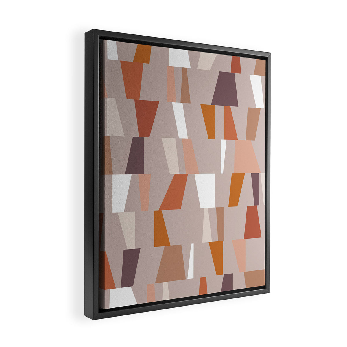Neutral Geometric 03 Framed Canvas Print Gallery Image 2
