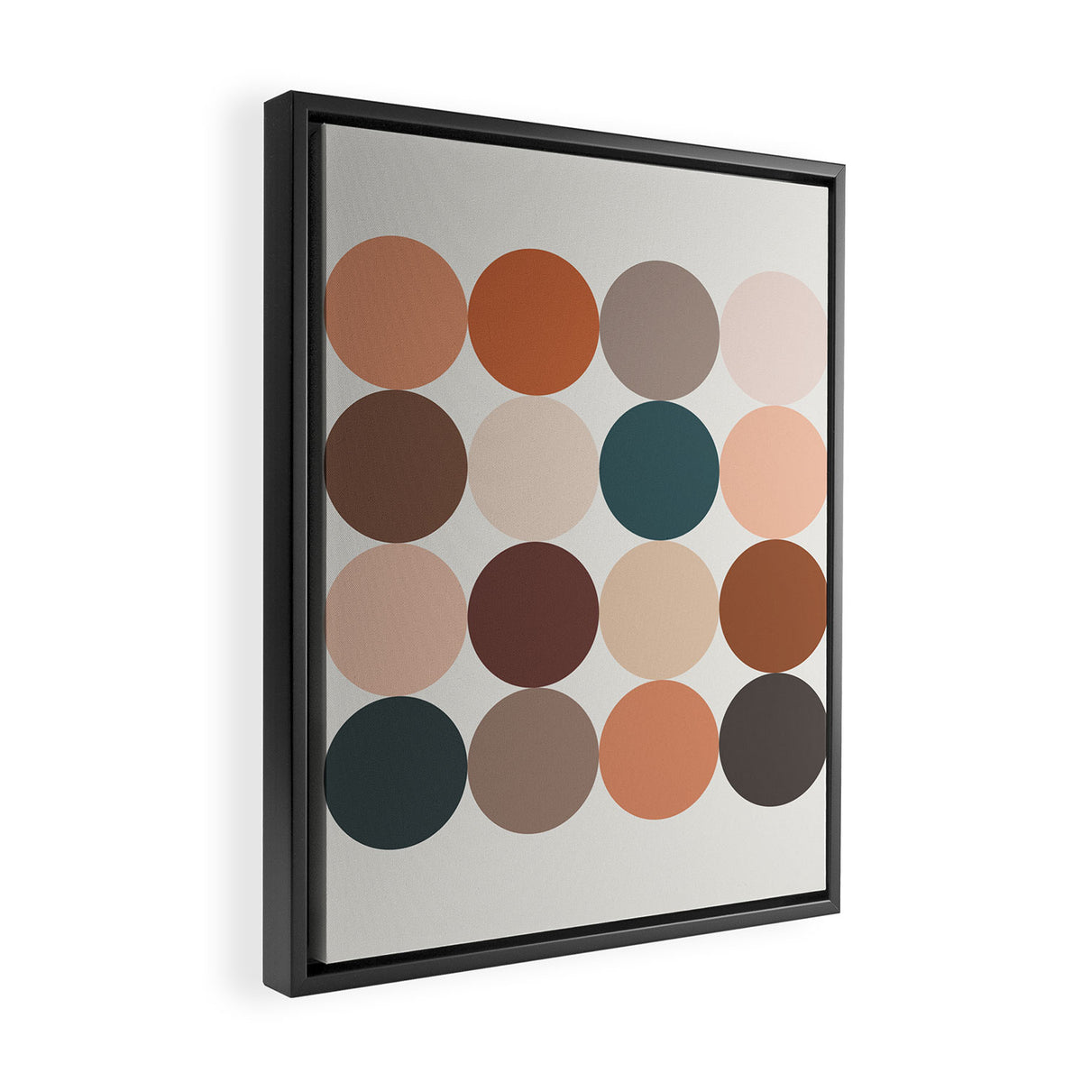 Neutral Geometric 5A Framed Canvas Print Gallery Image 2
