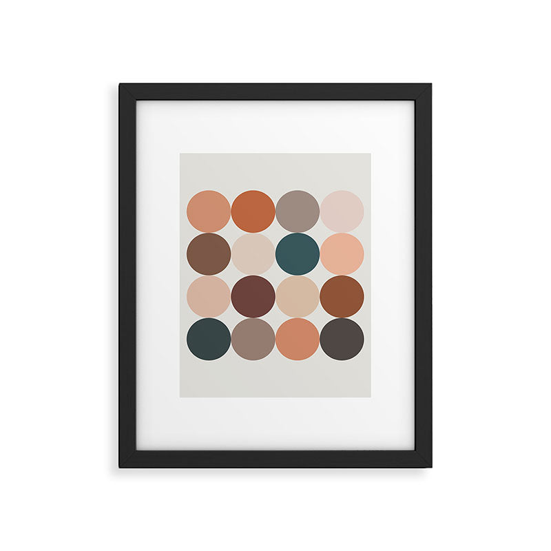 Neutral Geometric 5A Framed Art Print Gallery Image 6