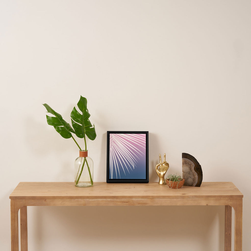 Pastel Palm 01 Framed Canvas Print Gallery Image 4