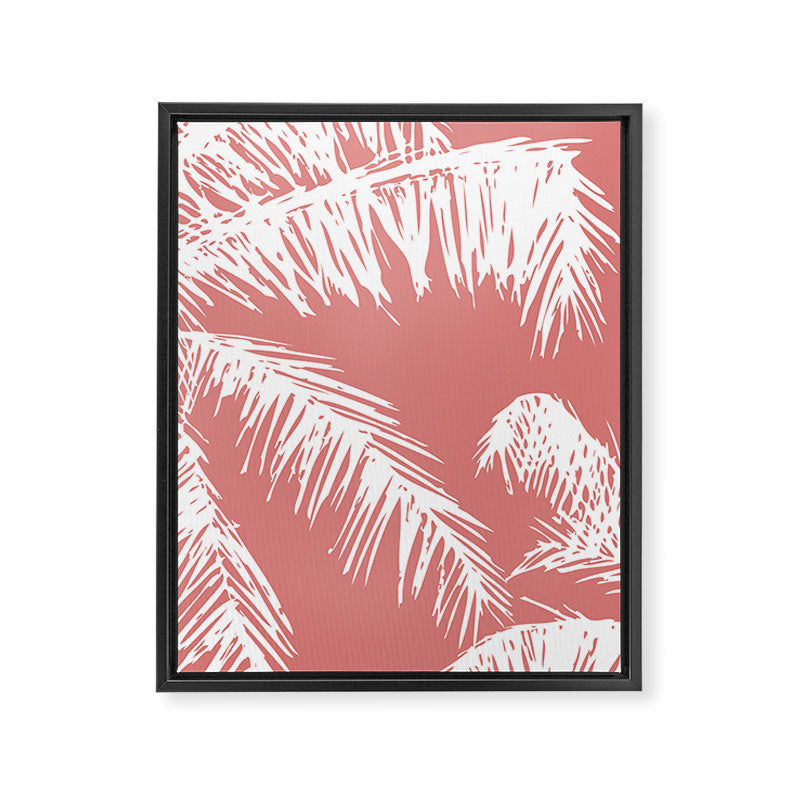 Pink Palm Tree Framed Canvas Print Gallery Image 6
