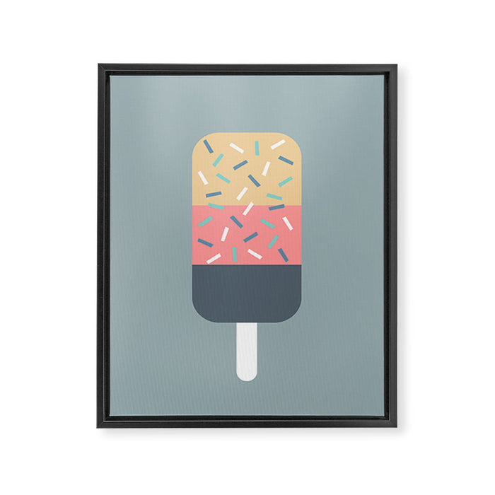 Popsicle (Blue) Framed Canvas Print Gallery Image 1