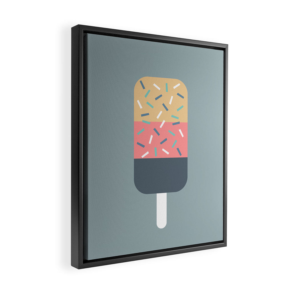 Popsicle (Blue) Framed Canvas Print Gallery Image 2
