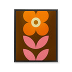 Retro Flower 10A Framed Canvas Print Gallery Image 8